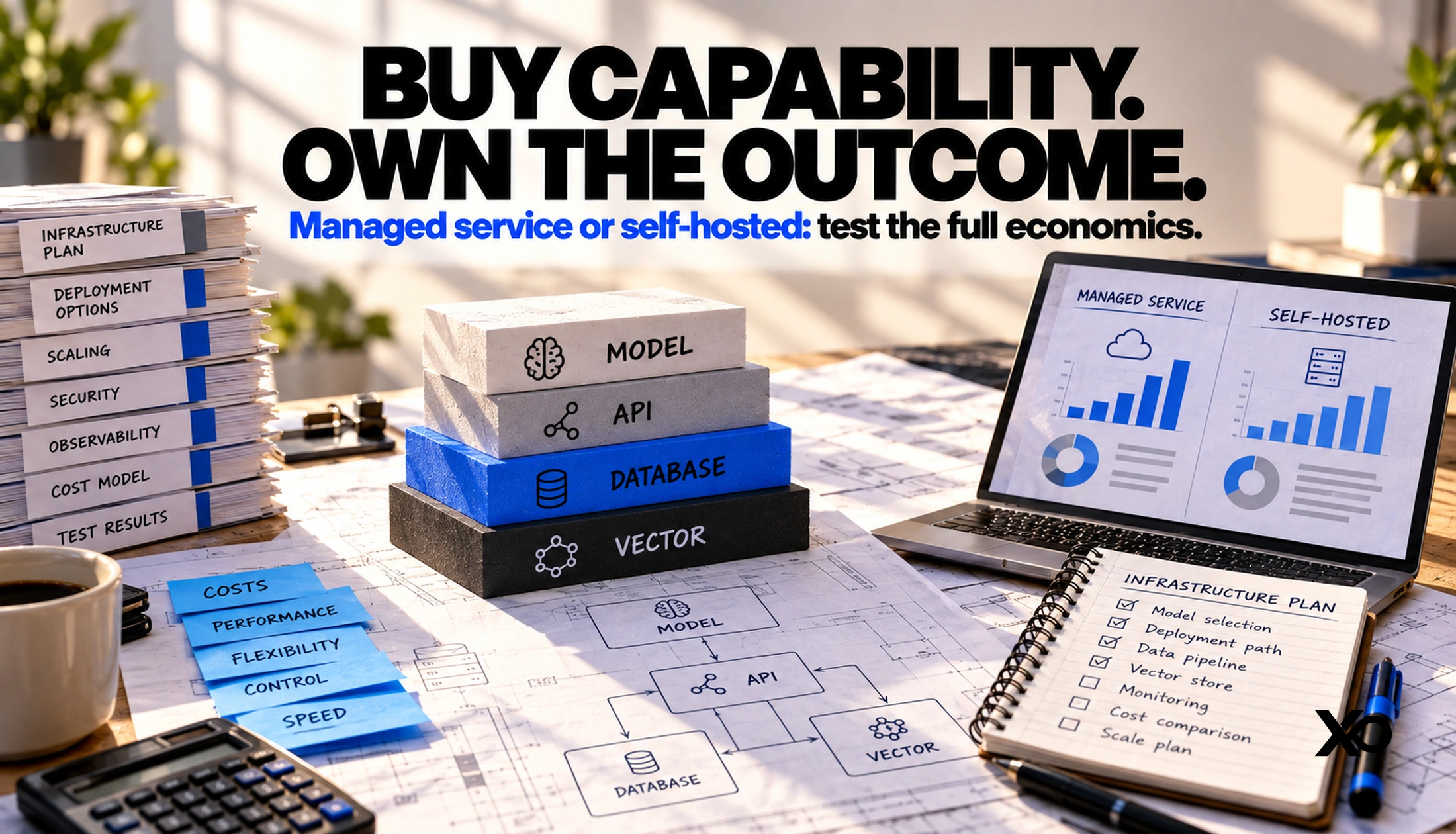 Managed versus self-hosted AI: compare setup, control, operating work and total economics.
