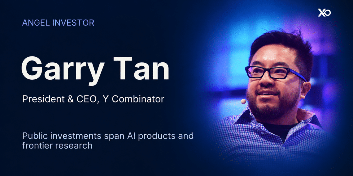 Garry Tan portrait with his role as President and CEO of Y Combinator