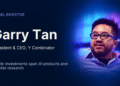 Garry Tan portrait with his role as President and CEO of Y Combinator