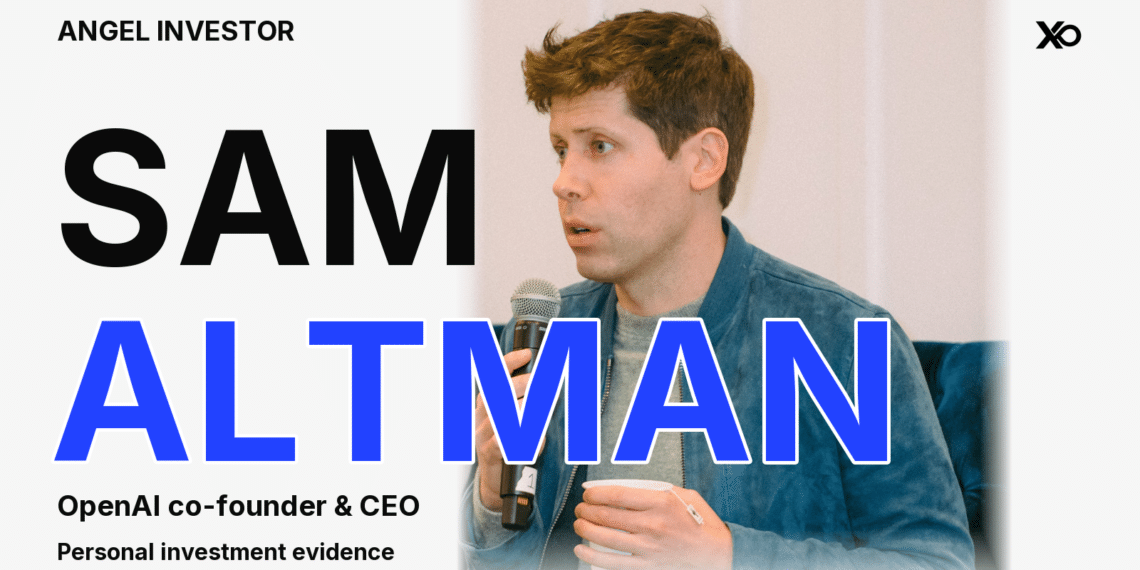 Sam Altman, OpenAI co-founder and CEO, with a real portrait and personal-investment context